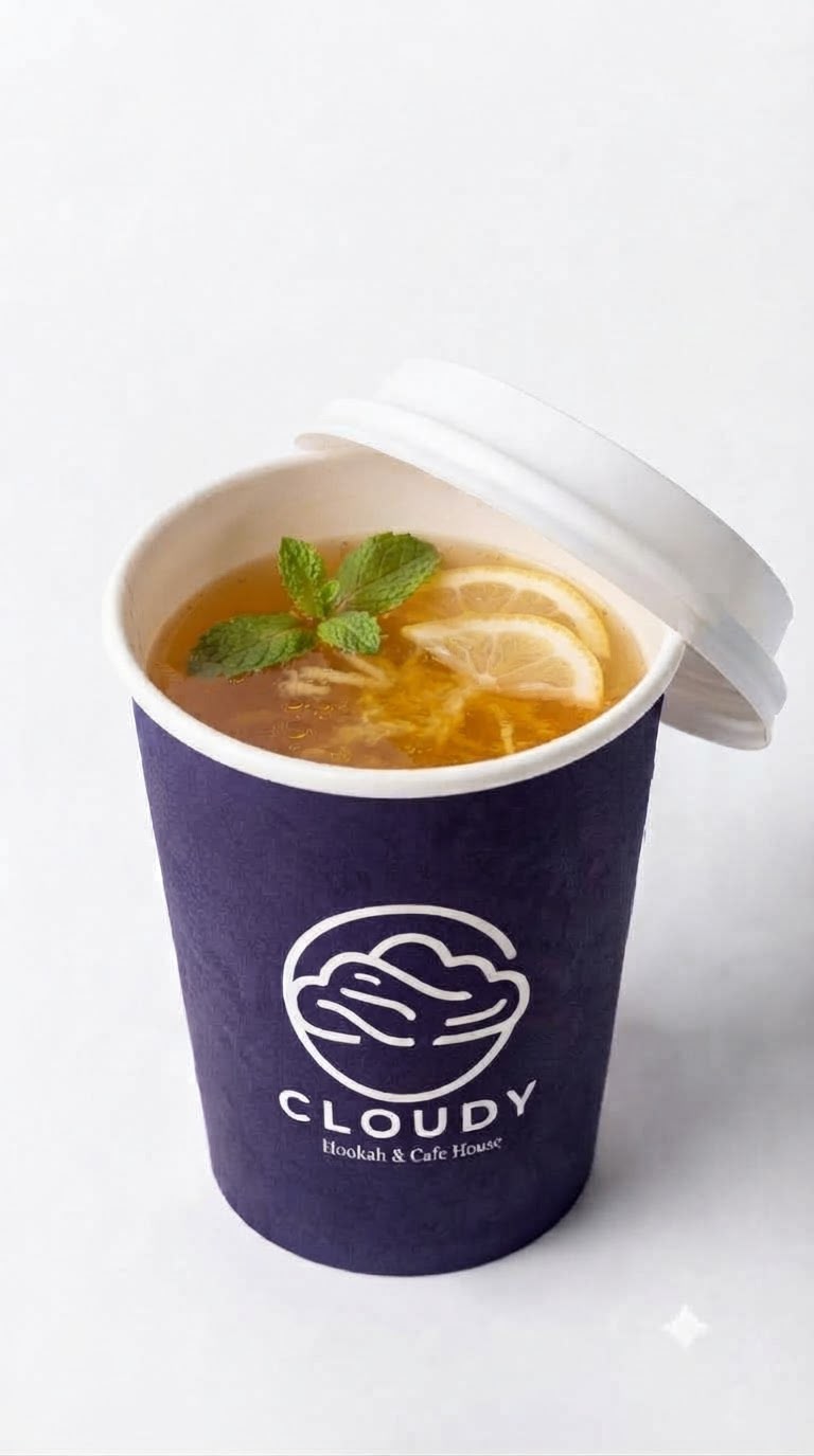 Ginger, lemon, and mint tea